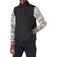 Amazon Essentials Gilet Imbottito Isolante Foderato in Pile Grammatura Media Uomo