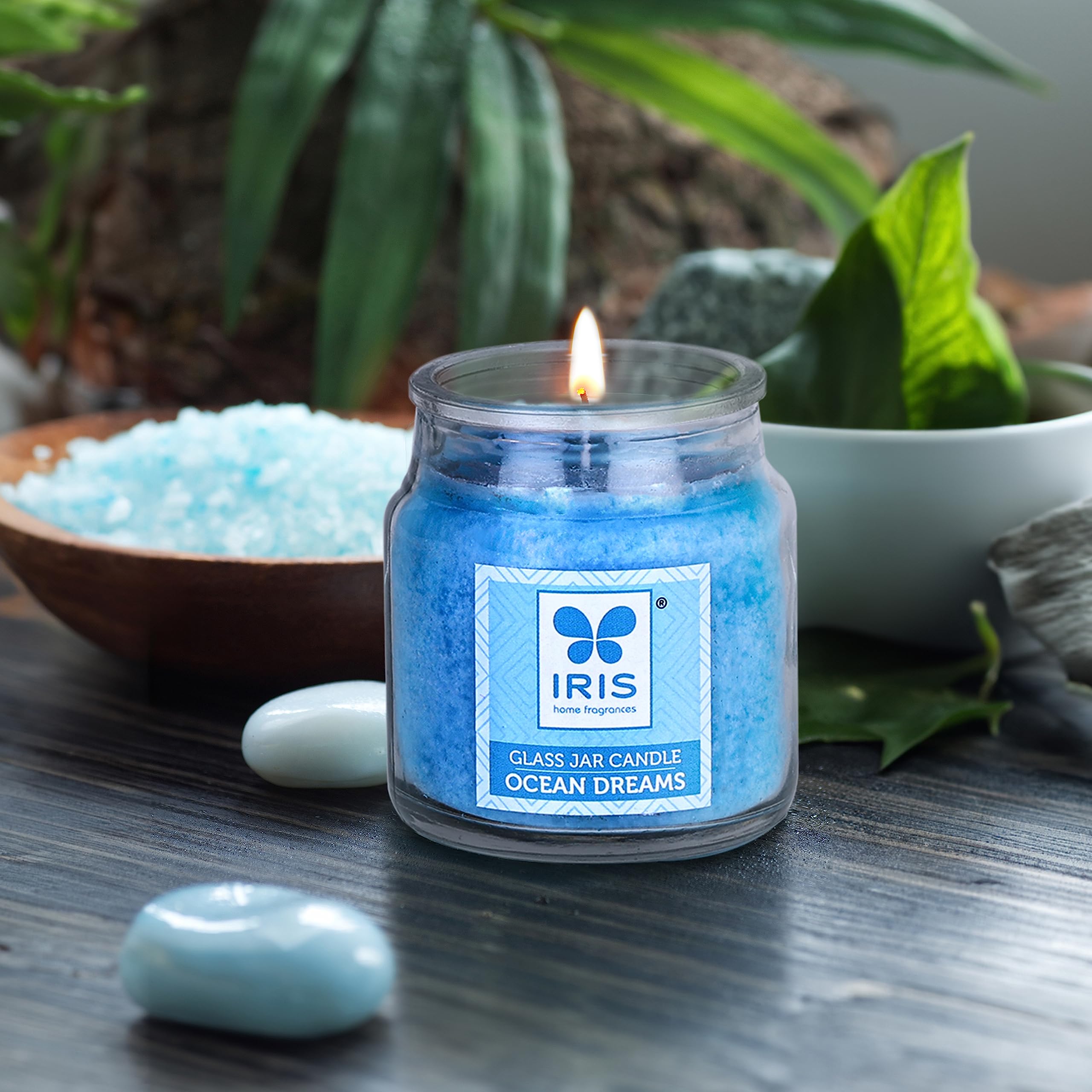 Iris Home Fragrances Ocean Dream Glass Jar Candle- 85gm- Burn time