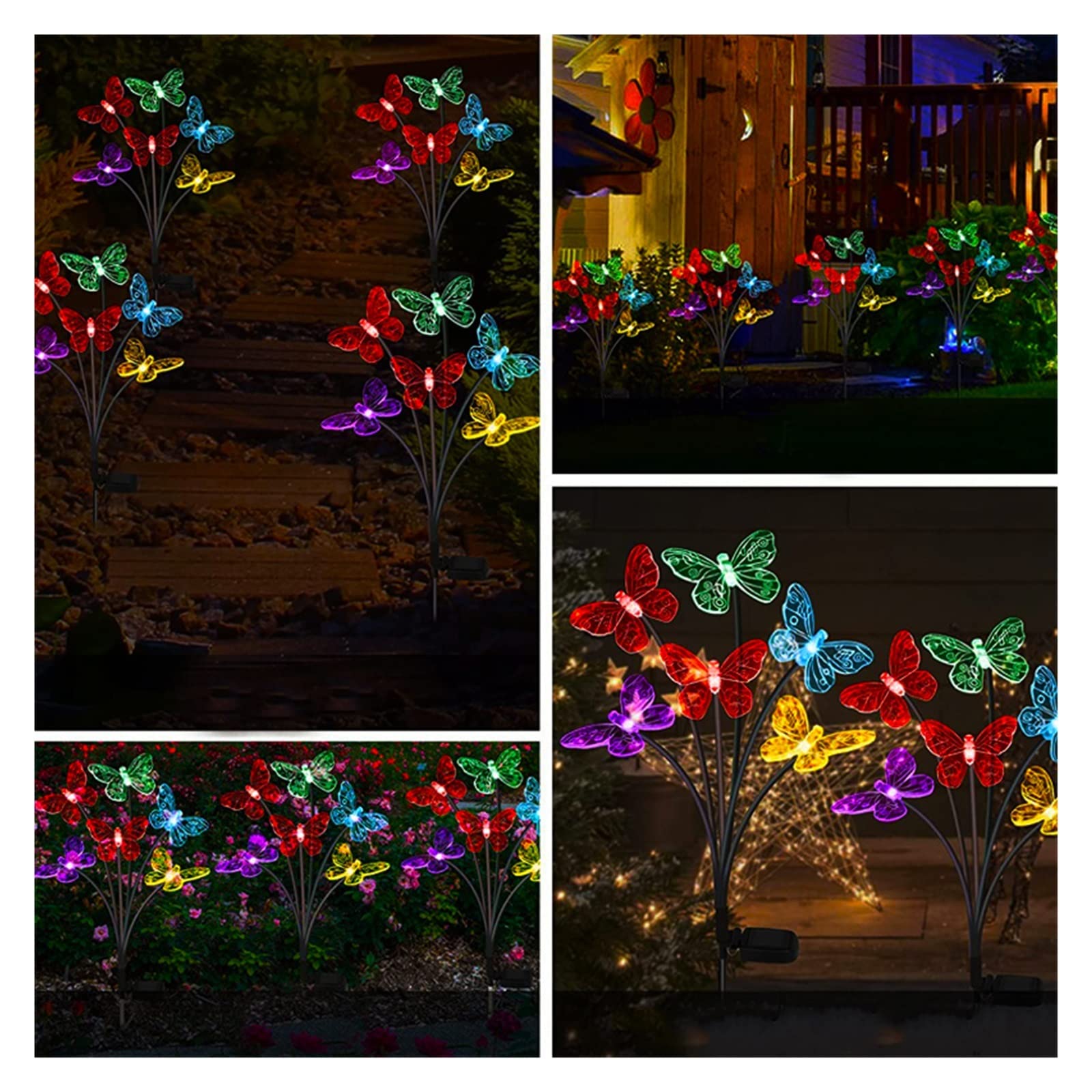 Luces Solares Para Jardín Luces solares de mariposa LED for exteriores, decoración de jardín, Bola de abeja, luz Solar for césped, luces de estaca impermeables for Patio, camino, Patio Para Patio, Pat