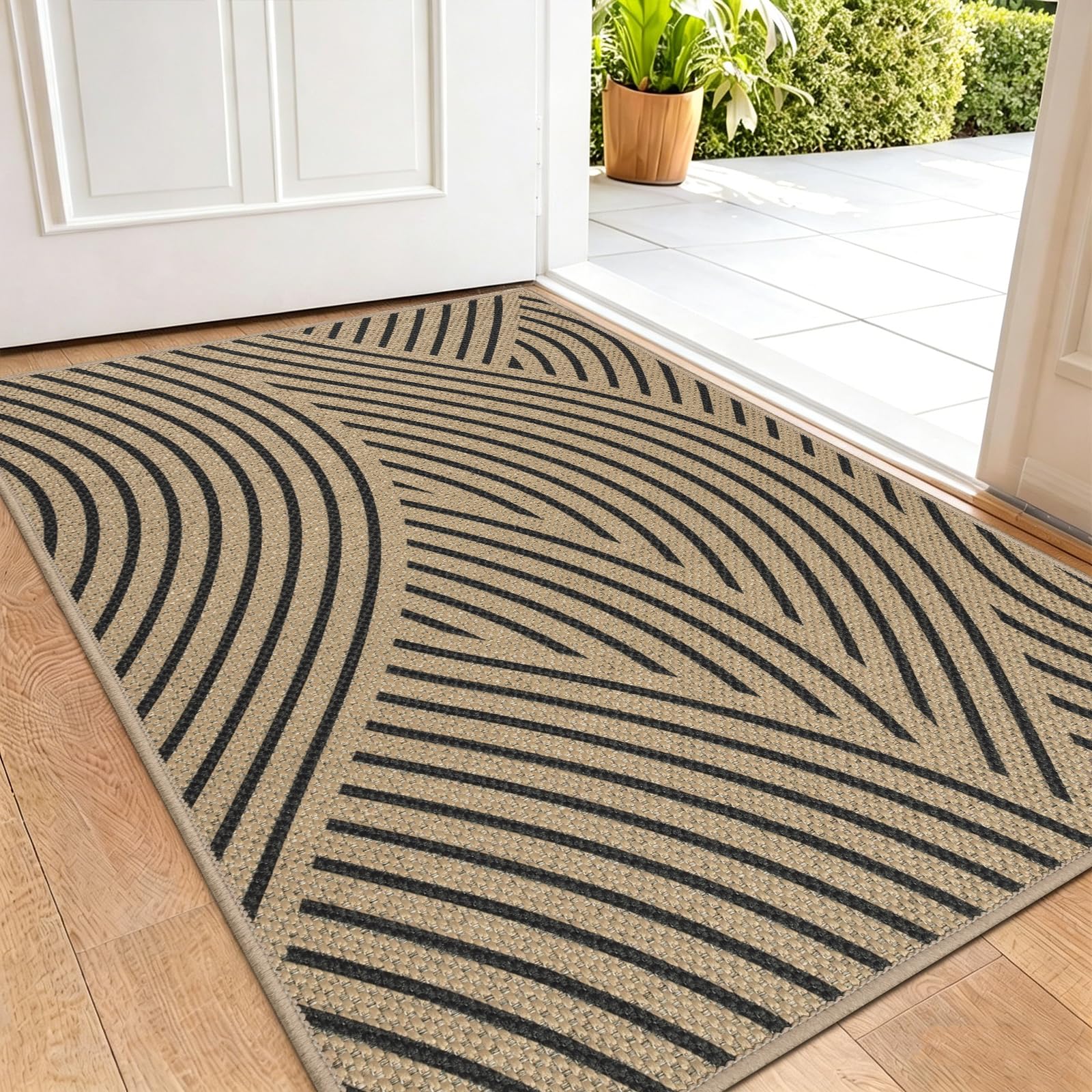 Famibay Door Mat 50x80cm Non Slip Door Mats Indoor Low Profile Washable Indoor Door Mat Absorbent Dirt Trapper Doormat For Entrance Floor Inside
