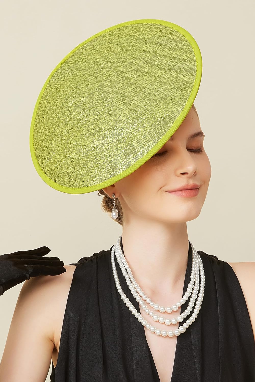 Coucoland Fascinators Hats for Women - Tea Party Cocktail Fascinator Shiny Flat Kentucky Elegant Vintage Ascot Hat for Party - Image 4