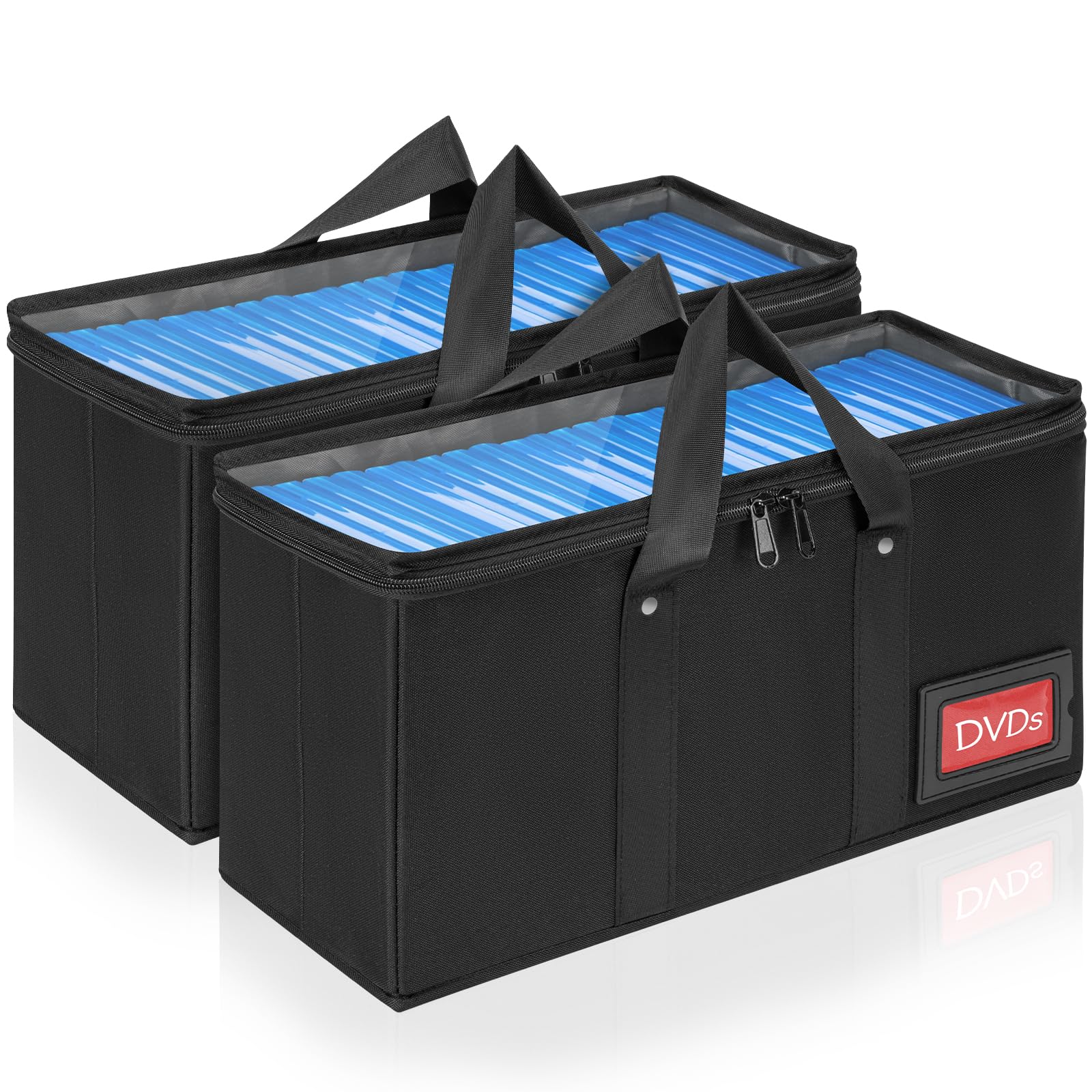 Amazon｜Negrew DVD収納 CD 透明 収納ケース 透明窓 ラベルポケット
