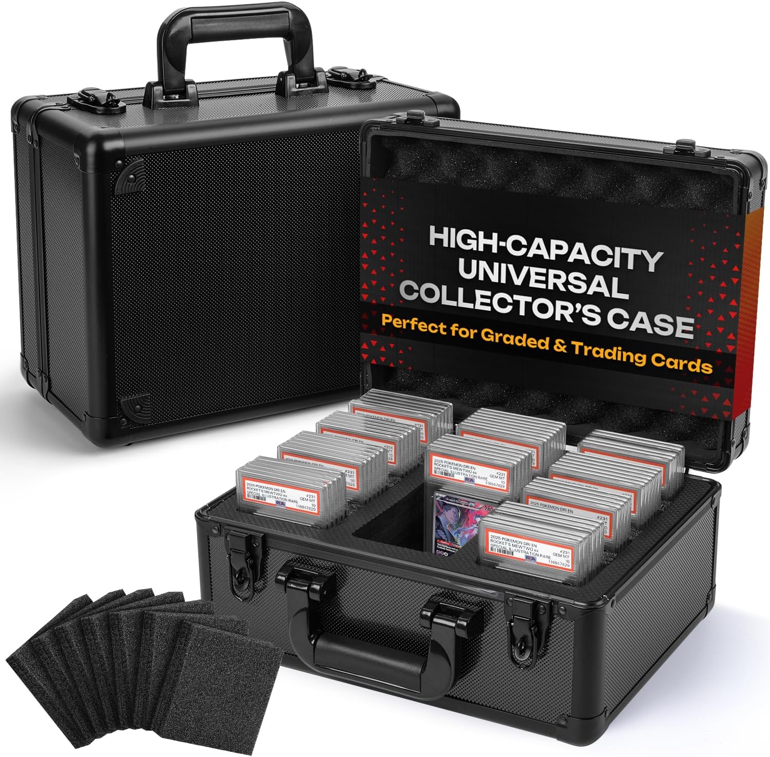 FunGuys Graded Sports Card Storage Box, Trading Card Storage Box, Trading Card Case for Pokemon, Baseball, Sports, MTG