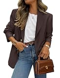 2025 Blazers for Women Business Casual Long Sleeve Lapel Open Front Suit Jacket Work Blazer with Pockets
