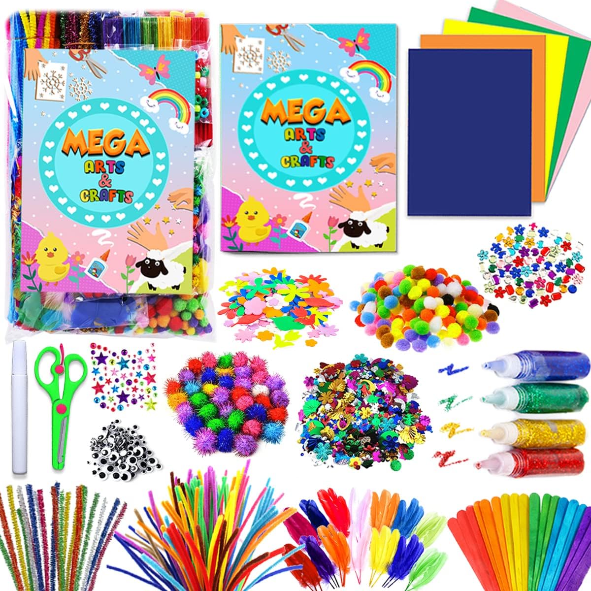 Goody KingArts and Crafts Supplies for Kids - All in One Kids Crafts Toddler Activities Kids School Supplies Age 4 5 6 7 8 Years Old Craft Art Supply Kit Kindergarten Homeschool