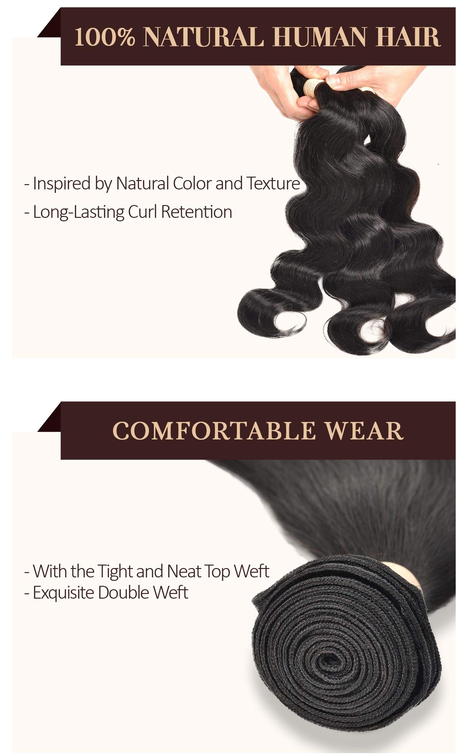 7 Brazilian bundles 100% human hair ? Amazon.com : Beautiful Hair 100% Virgin Remy Human Hair  main image 3