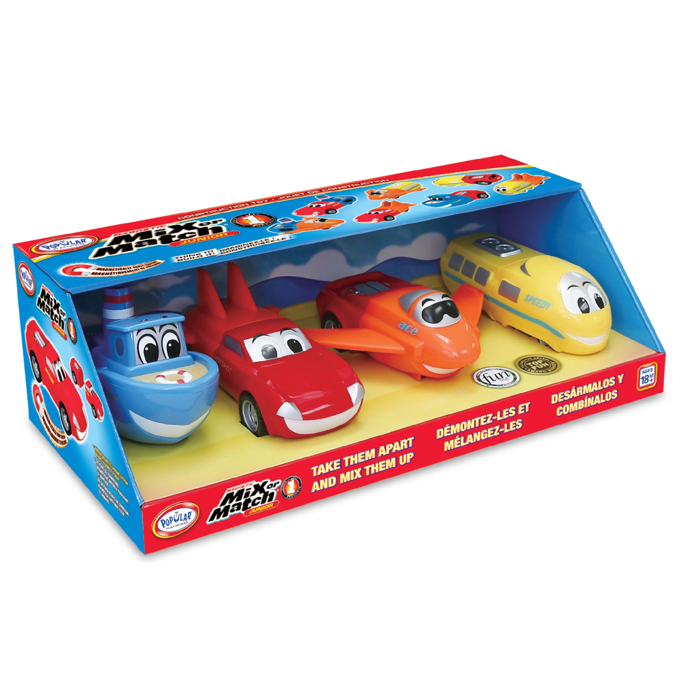 Amazon.com: POPULAR PLAYTHINGS Magnetic Vehicles for Toddlers 1-3