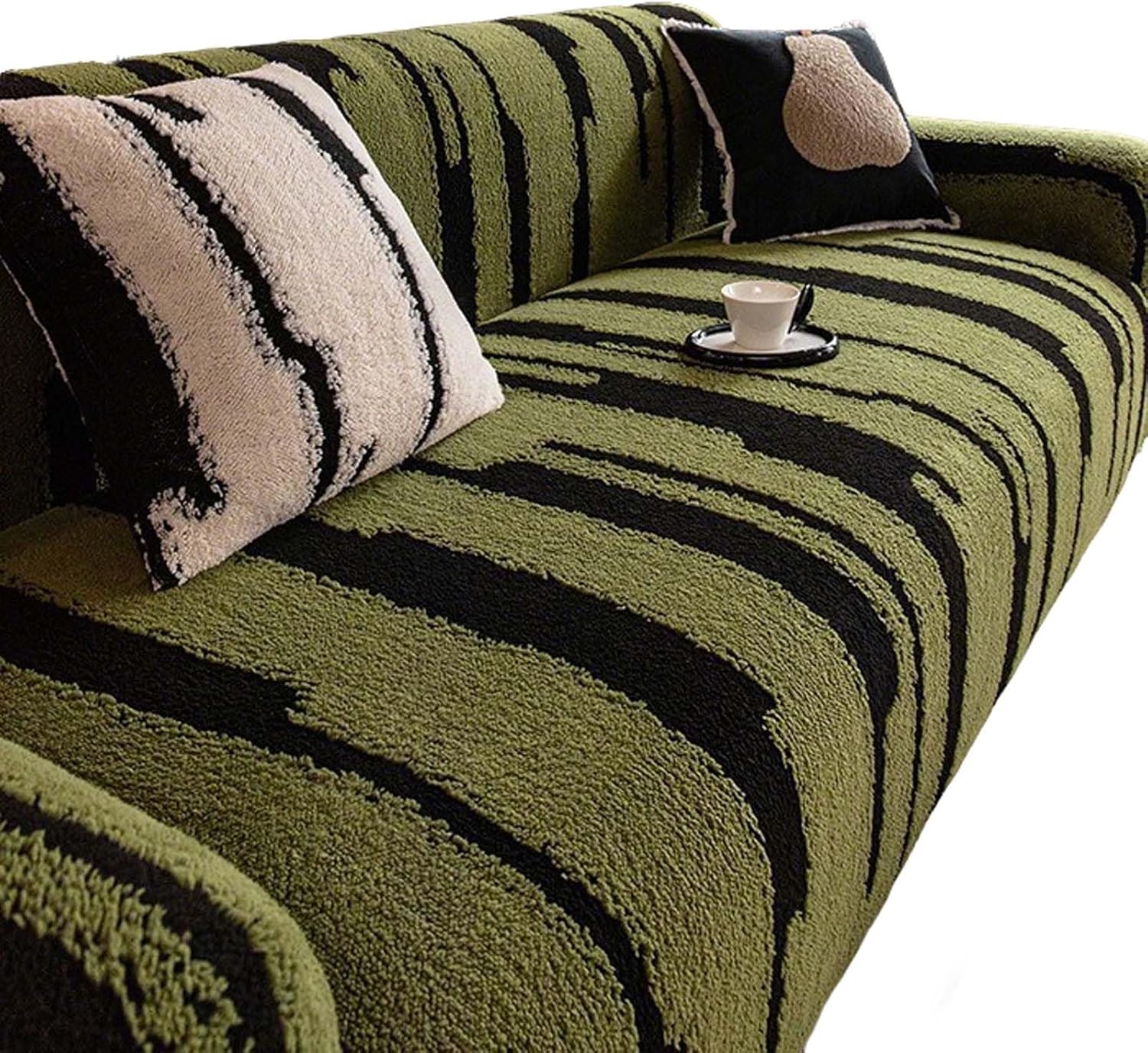 Elastic Sofa Cover for Couch, Stretch Slipcover Furniture Protector for Living Room Sofa Sectional Loveseat Recliner, Fits 1 2 3 4 Seater, Soft Fabric Texture, Easy Installation