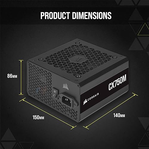 Miniatura 34 de CORSAIR CX650M 80 Plus Bronce Semi-Modular de Bajo Ruido ATX Fuente de alimentación de 650 vatios - NA - Negro