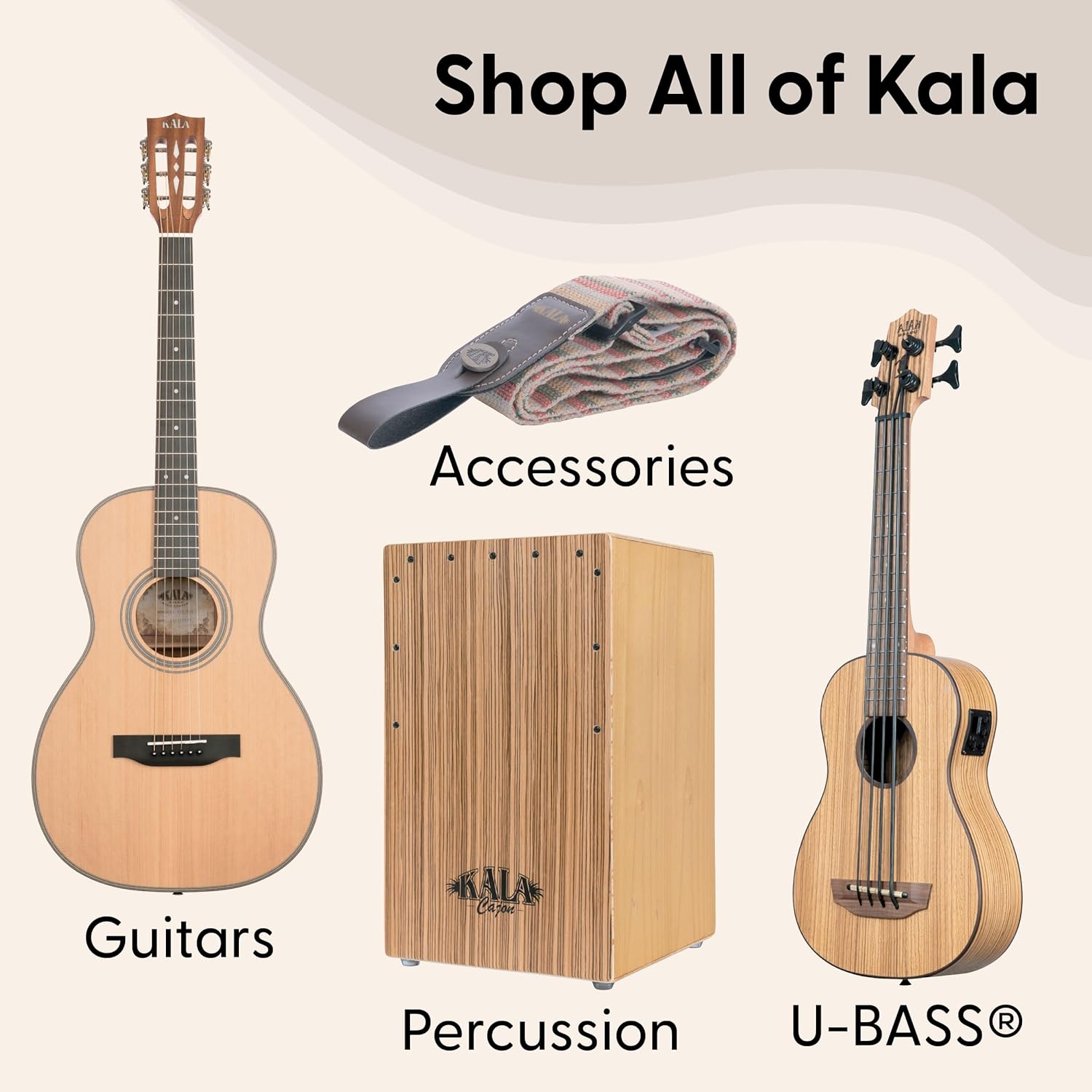 Kala (Kala-R-LTP-CC-S) Learn To Play Color Chord Recycled Ukulele – Soprano Beginner Starter Kit