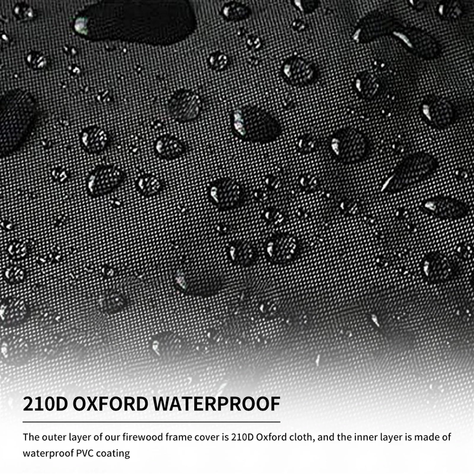 Copertura per Legna da Ardere Custodia impermeabile for legna da ardere for esterni, in tessuto Oxford, copertura for legna da ardere, protezione for acqua e neve, 123 x 65 x 110 cm.