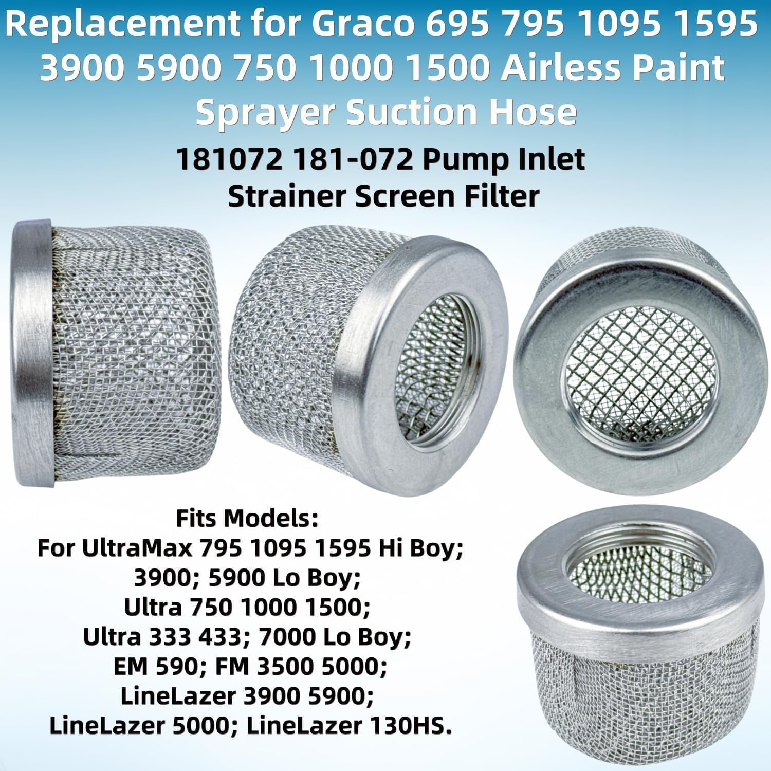 Nozzle Clogging Prevention 4-Pack Graco Paint Sprayer Inlet Strainer ...