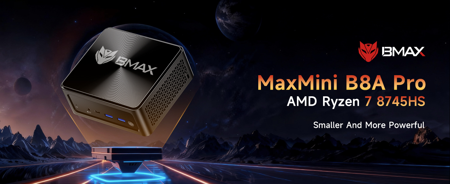 Amazon.com: Bmax Gaming Mini PC Ryzen 7 8745HS (Outperforms 7735U