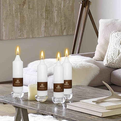 Miniatura 7 de Velas de hechizo blanco de 5 pulgadas, velas cortas cónicas de vigilia, velas de campanilla, 4 unidades para oración y meditación de fe religiosa