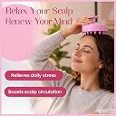 Episkey Scalp Massager Shampoo Brush for Hair Wash Anti-Dandruff Silicone Scalp Scrubber with Soft Bristles | Deep Clean, Exfoliation & Hair Growth Ayurvedic Head Massage Brush for Men&Women(JP-35) gallery image