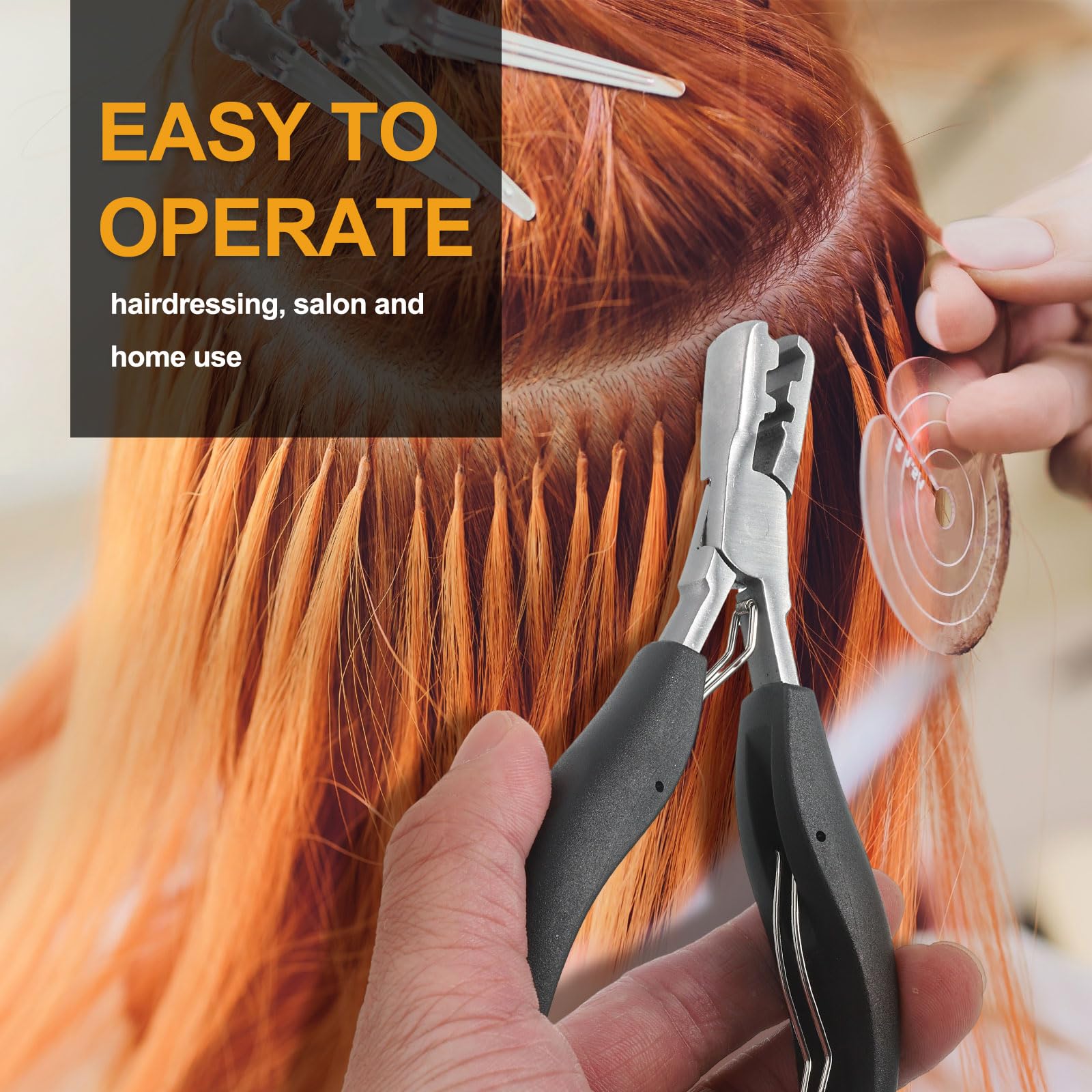 QUARKZMAN Pinze Per Estensioni Di Capelli A Fusione A Legame Piatto Da 5.7" Strumento Per Aprire E Rimuovere Estensioni Di Capelli Pre-Bondate Per Micro Anelli E Perline
