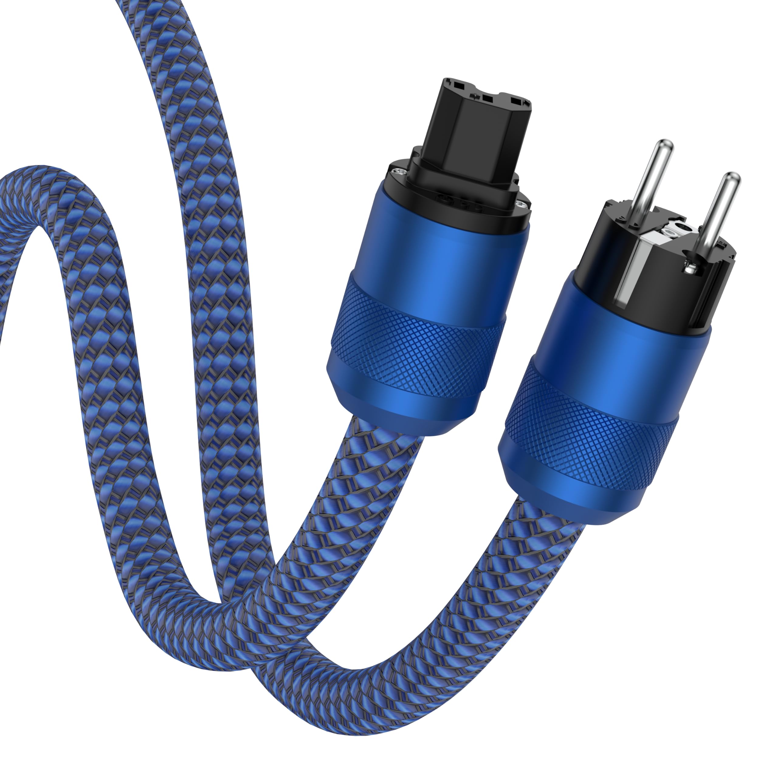 Cable de alimentación HiFi C15 Schuko de 1m para amplificador y subwoofer 8