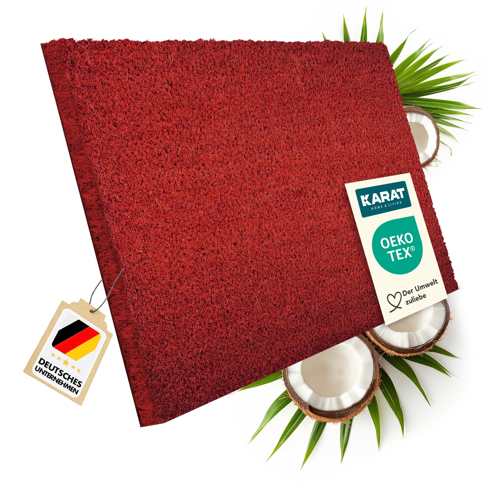 KARAT Deurmat voor buiten en binnen van kokos, deurmat, vuil-vasthoudende mat, kokosmat, winterbescherming met antislip achterkant voor huisdeur en entree, op maat, grijs, 80 x 100 cm, 1,7 cm KARAT Deurmat voor buiten en binnen van kokos, deurmat, vuil-vasthoudende mat, kokosmat, winterbescherming met antislip achterkant voor huisdeur en entree, op maat, grijs, 80 x 100 cm, 1,7 cm