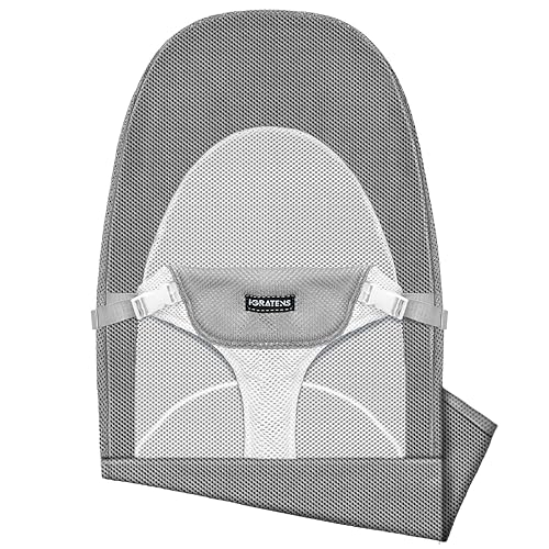 Asiento de tela para gorila - Funda para bebé Bjorn Bouncer Balance Soft & Bliss, malla ventilada, agradable a la piel, lavable a máquina, gris