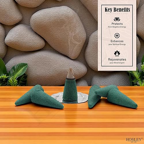 Miniatura 5 de Hosley Paquete de 240 conos de incienso de luna llena, infusión de aceite esencial, ideal para meditación, aromaterapia, spa, hogar, baño, bodas,