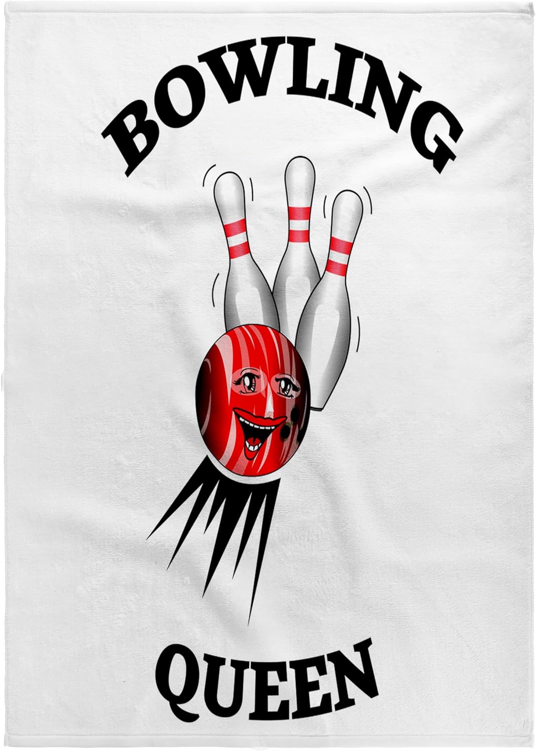 3dRose Bowling Queen Funny Bowl Hobby Sport 22x30 Bath Hand Pool Towel