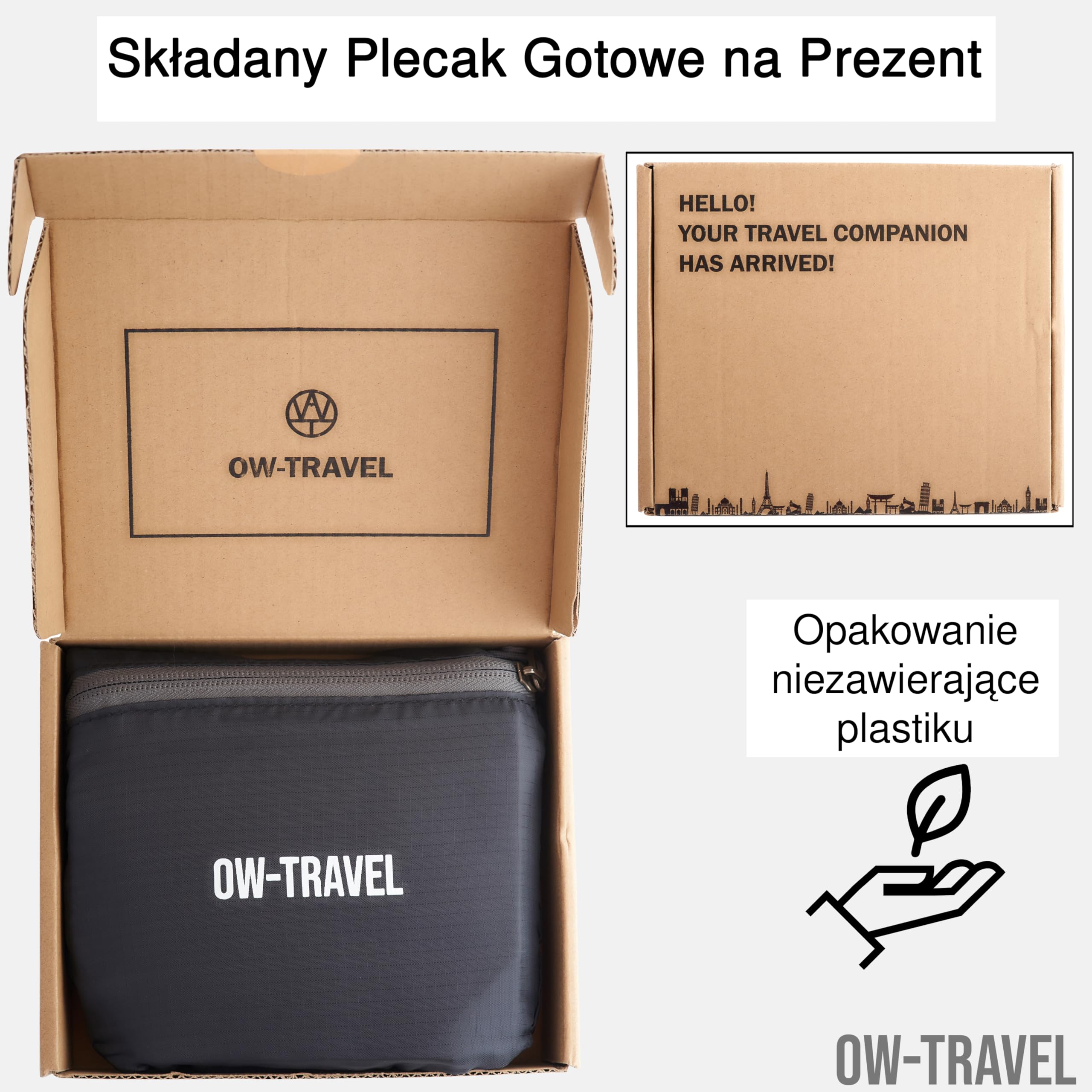 OW-Travel Lekki plecak Składany plecak. Oszczędność miejsca Mały składany plecak Lekkie przechowywanie 20L: Jednodniowe wycieczki, wypady do miasta, zakupy: Niezbędnik na wakacje