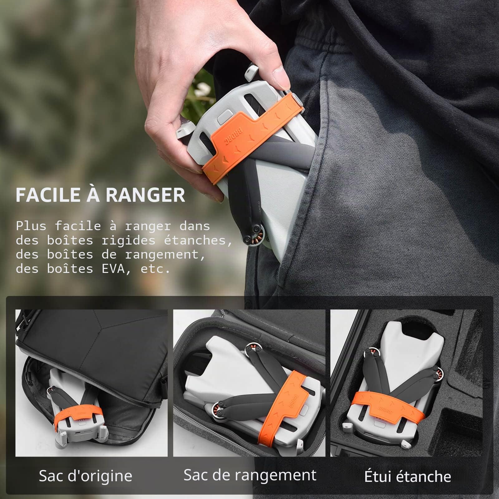 Porte-hélice Mini 3 / Mini 3 Pro, protège-sangle pour stabilisateur de la série DJI Mini 3 Accessoires pour drone RC (Orange)