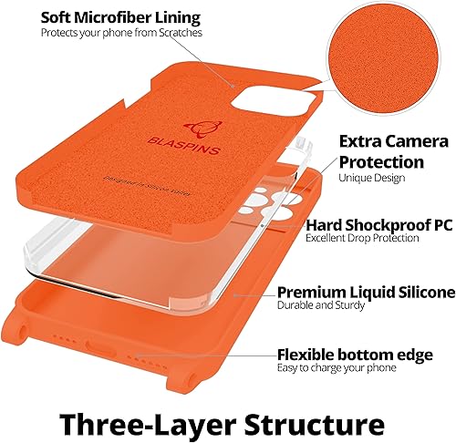 Miniatura 4 de Blaspins Funda de teléfono con correa cruzada para iPhone 12 Mini, cuerda ajustable, cordón para el cuello del cinturón, cordón desmontable de