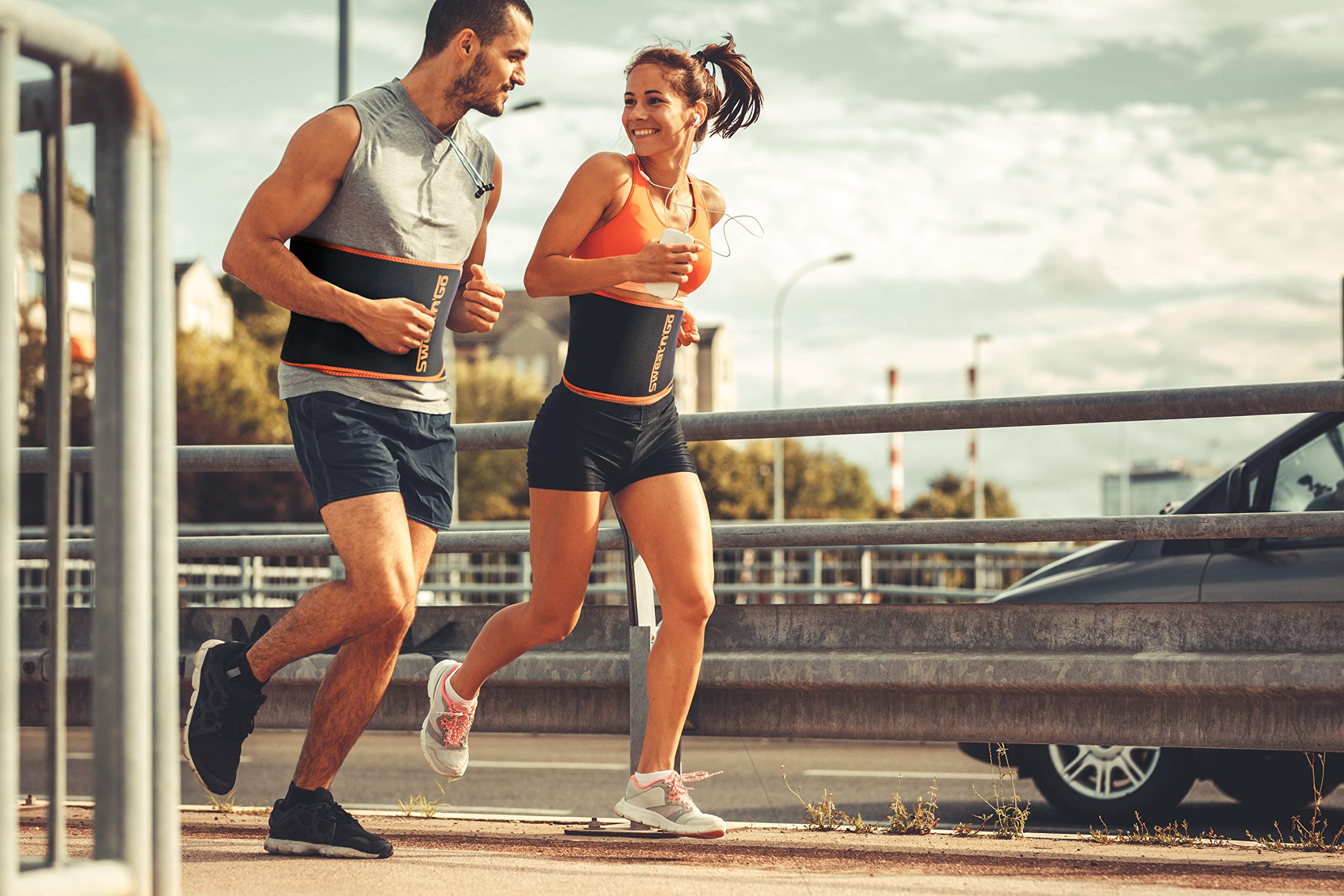 Sweat 'n' Go Bauchweggürtel - Starkes Schwitzen Durch Extra Dickes Neopren - Schwitzgürtel Mit Extrem Festem Klettverschluss - Damen und Herren