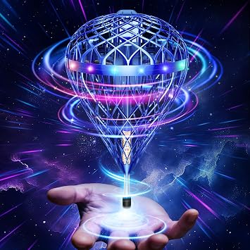 Flystars Flying Bouncing Toys, Next-Gen Pro 2025 Cosmic Globe Flying Orb Ball Motion-Control Hover Spinner with 3D Flips, Cool Birthday Toy for Kids 6+ Boys Girls Teens Blue-L