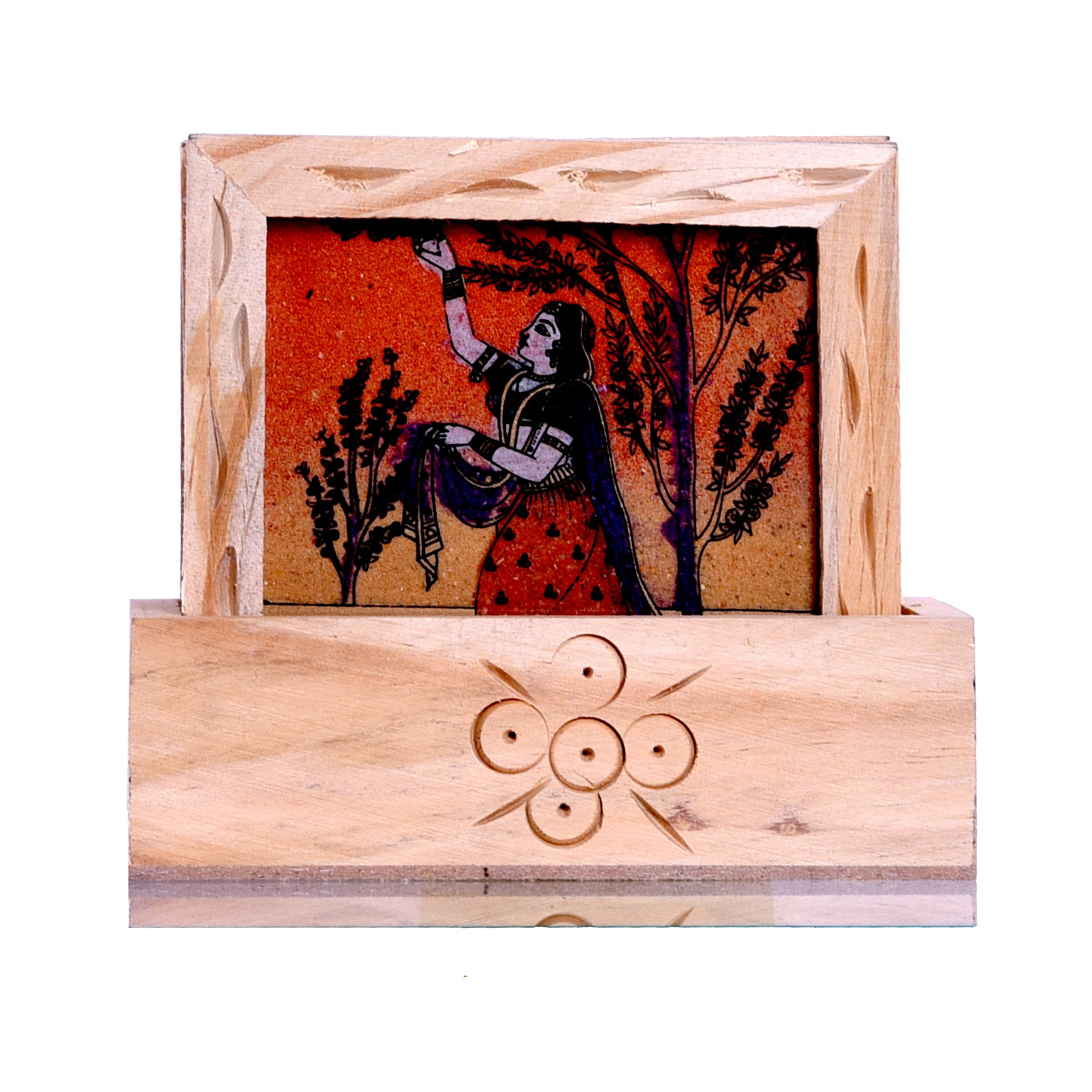 VDV Creation - Tea Coaster - Dining Table Decor Accessories - Coster Set for Dining Table for Hot Pots - Coasters for Cups Set of 6 -Durable and Long-Lasting, Premium Finish