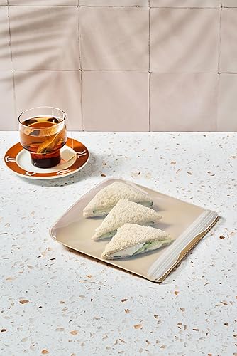 Vista 109 de W&P Porter Bolsa de almacenamiento reutilizable de silicona, sándwich (36 onzas de pie), pizarra, recipiente de almacenamiento de alimentos, apto