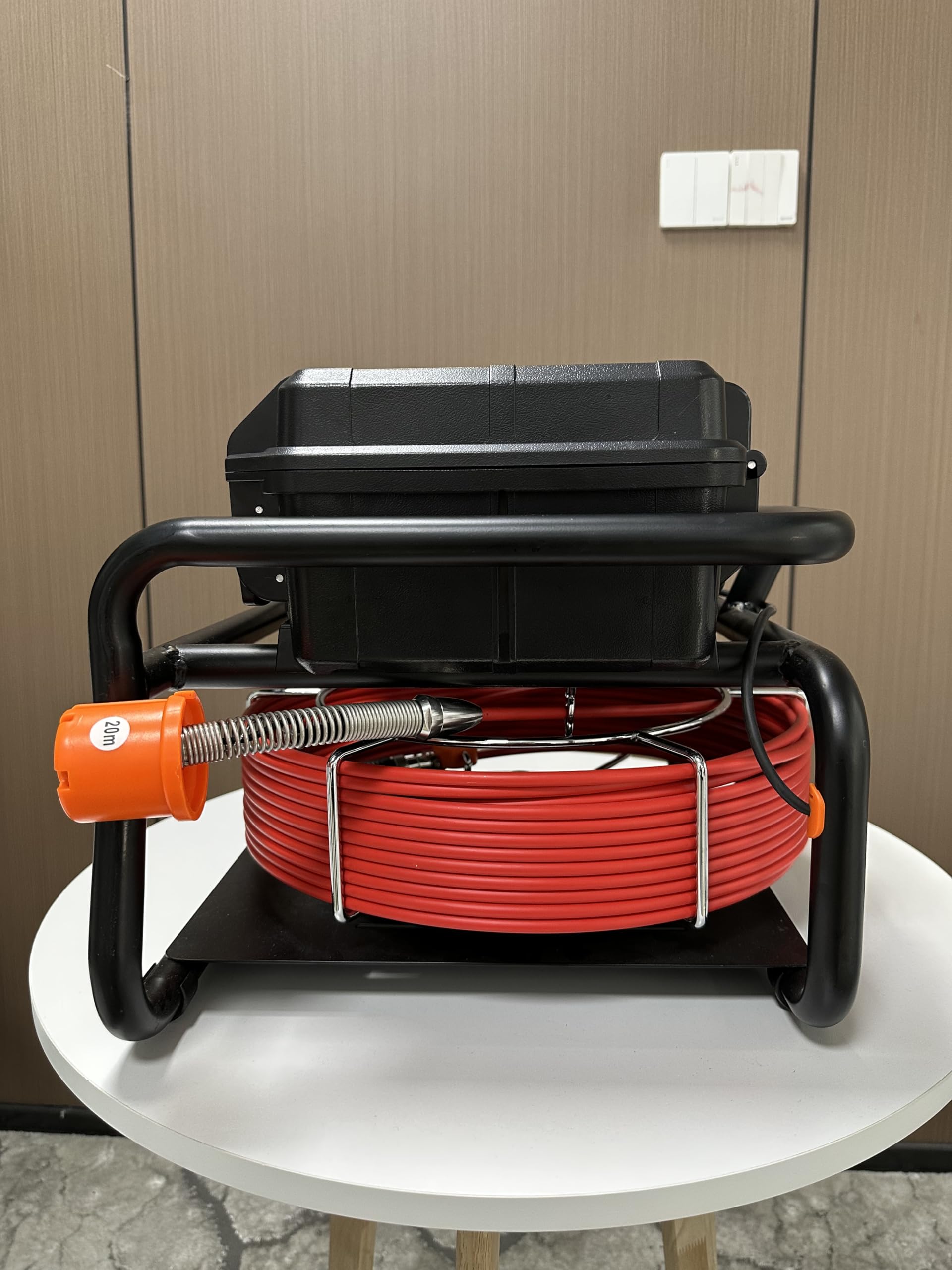 Camara Inspeccion Tuberias con Localizador de 512 Hz, Pantalla Táctil de 10.1 Pulgadas 1080P, Camara Tuberias con Autonivelación y Transmisor, Cámara de Inspección con Grabador de Audio