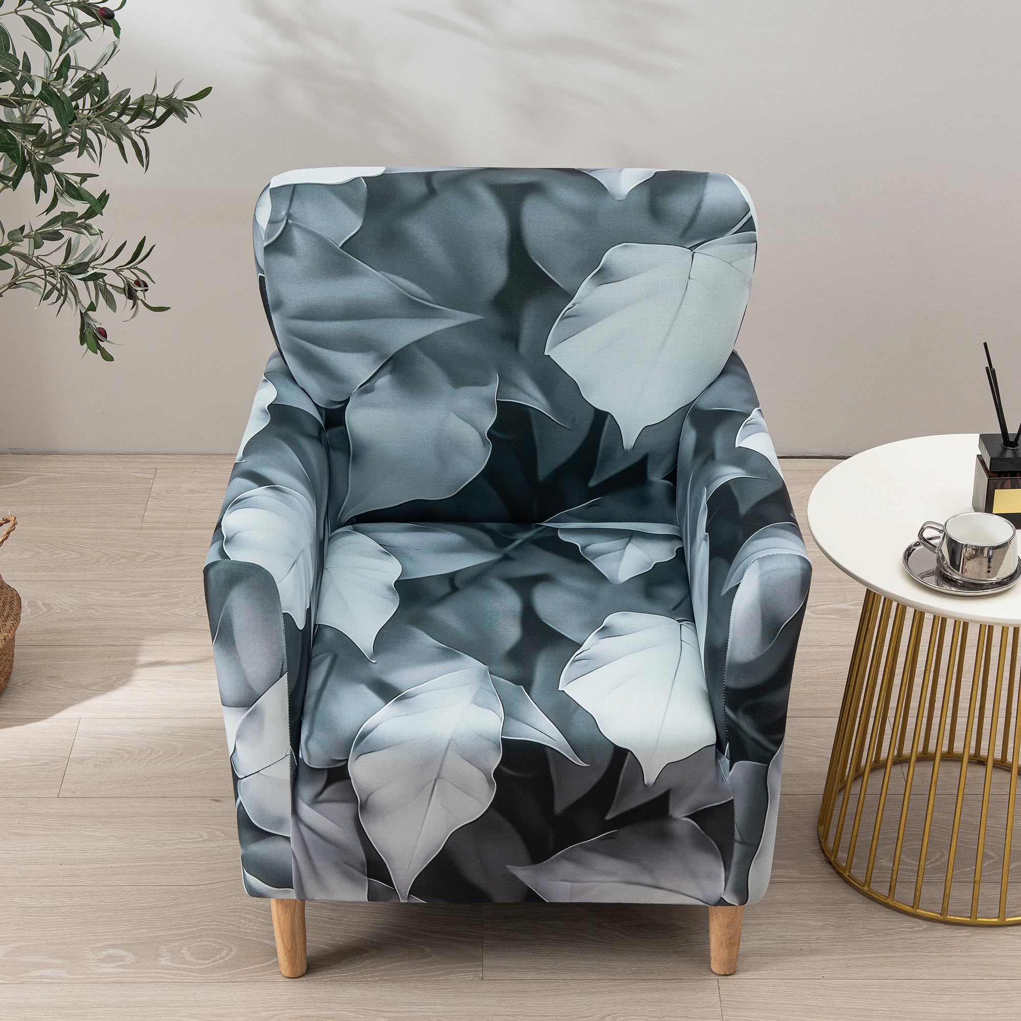 LiveGo Stretch Banquet Armchair Slipcover, Knit Chair Covers with Arms - Image 4