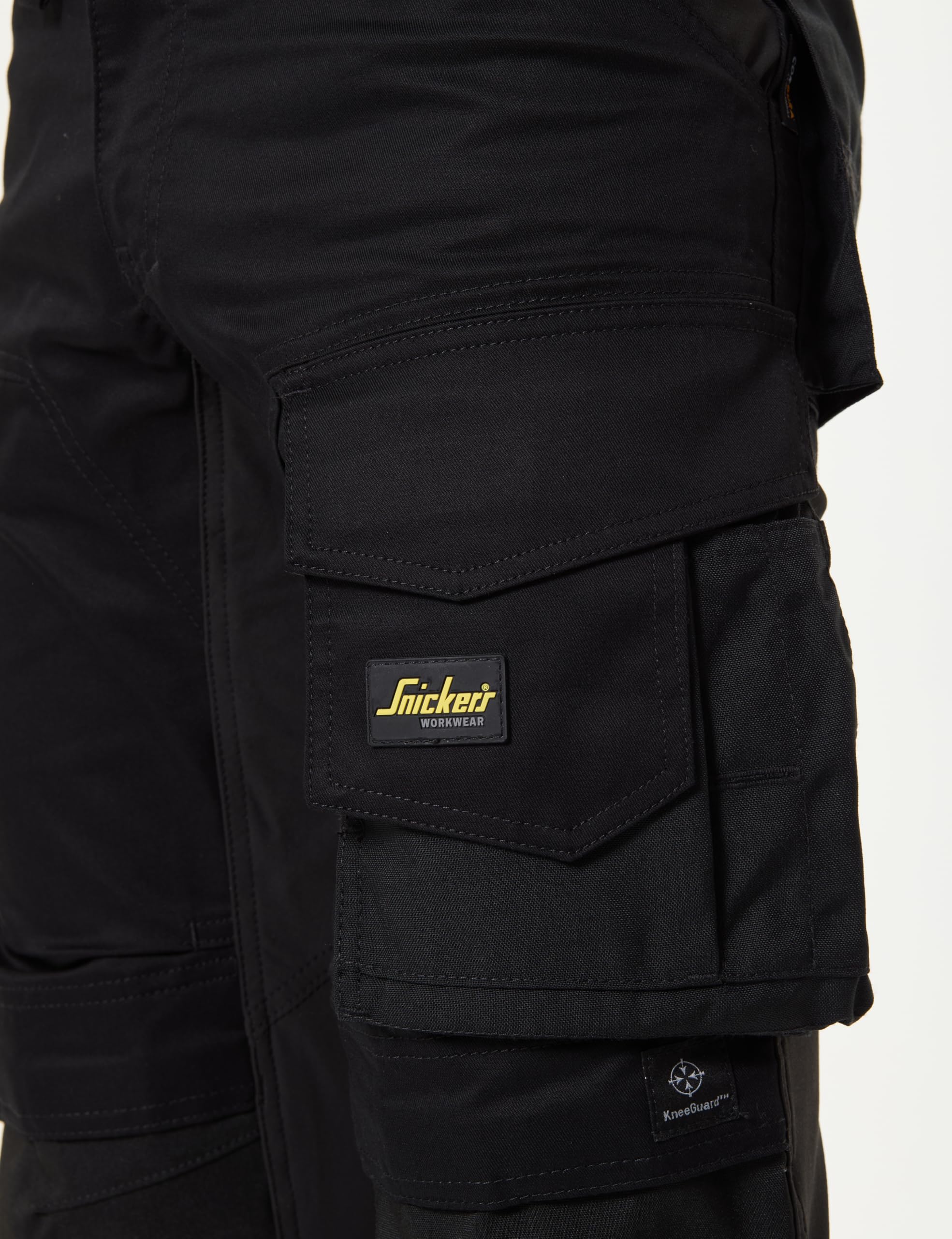 Snickers Workwear AllroundWork, 6341, Slim Fit, Pantaloni da Lavoro con pratiche Tasche, Nero, 52