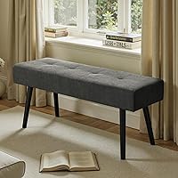 Vista 19 de Banco de entrada, banco beige para dormitorio, moderno extremo otomano de cama, bancos acolchados de pana para sala de estar, vestíbulo, vestíbulo