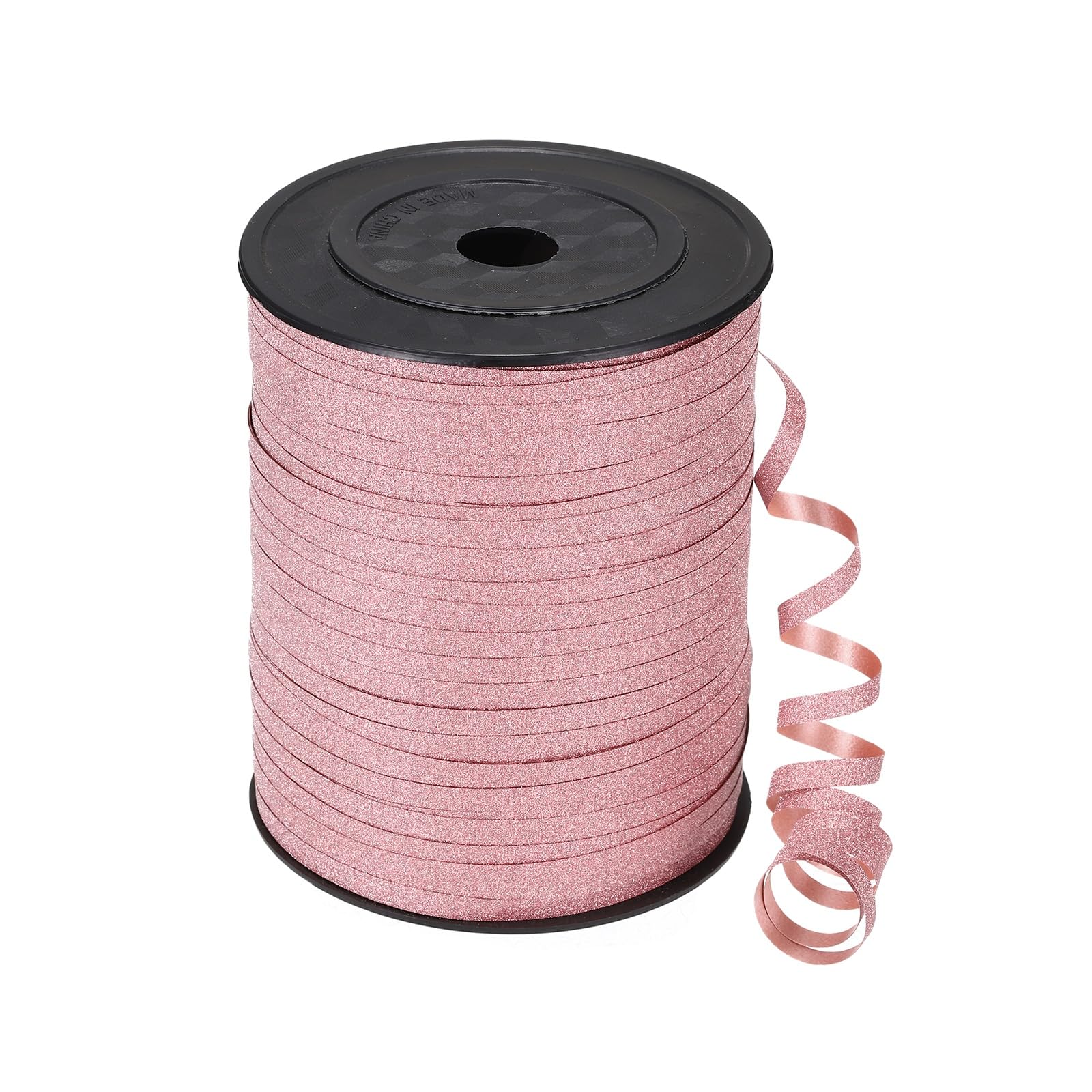 PATIKIL Glitter Curling Ribbon, (457m x 5mm, Pink), Plastic Balloon String Ribbon Shiny Metallic Curly Ribbons Roll, Suit for - Crafts/Gift Wrapping/Wedding/Birthday/Party