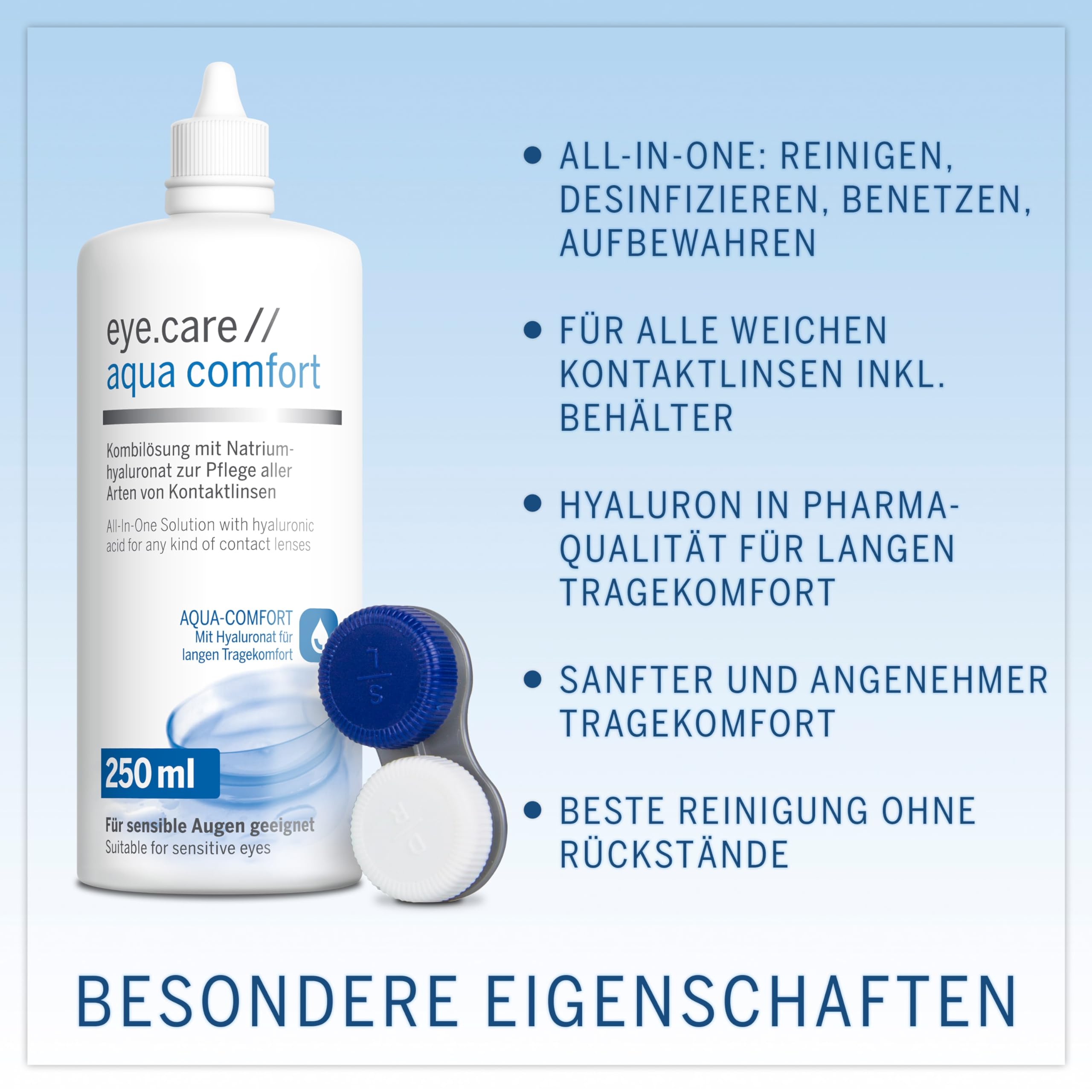 Eye.care Kontaktlinsen Flüssigkeit - mit Hyaluron