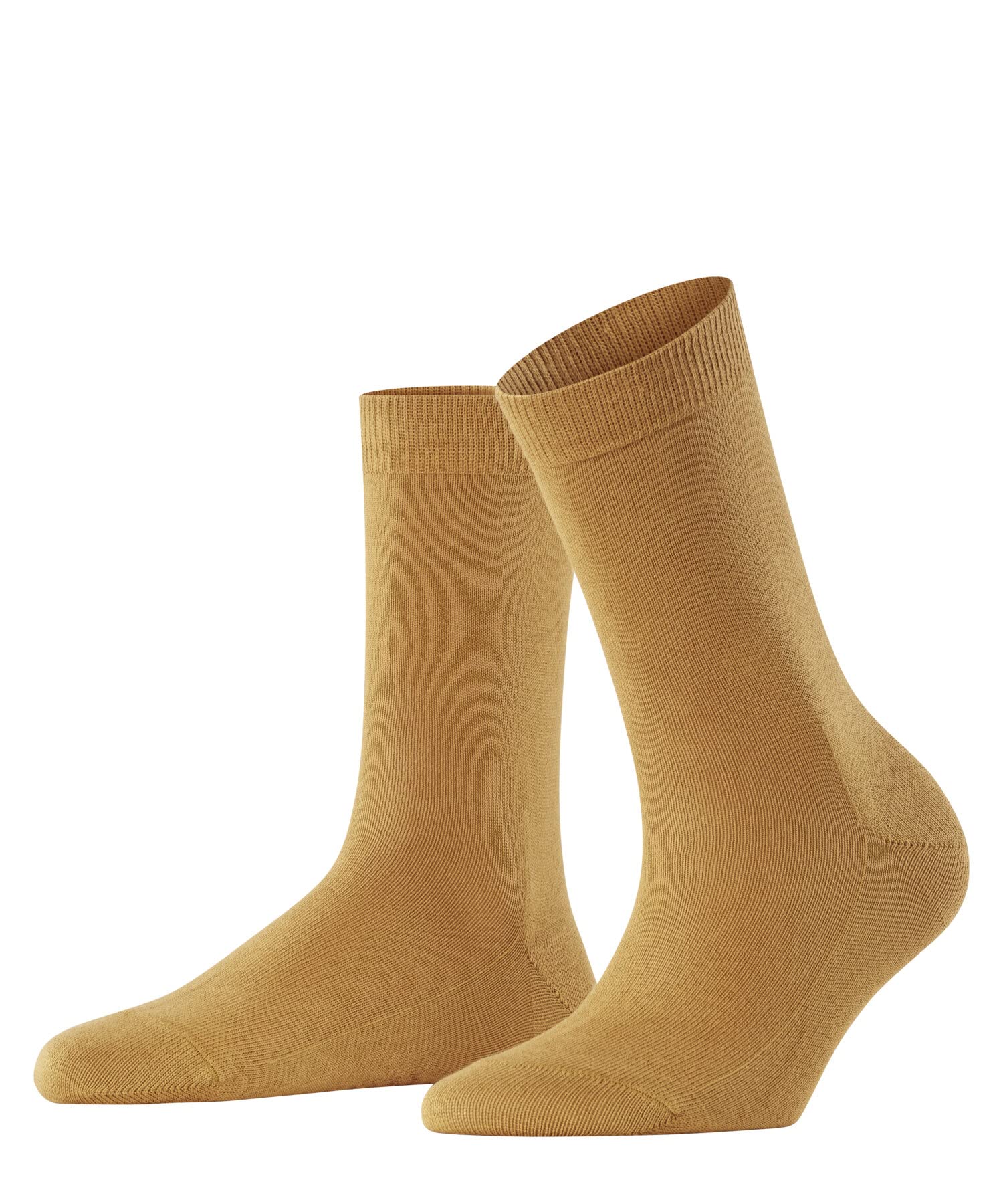 FALKE Women's Family W So Sustainable Cotton Plain 1 Pair Socks, Yellow Amber 1851, 2.5-5