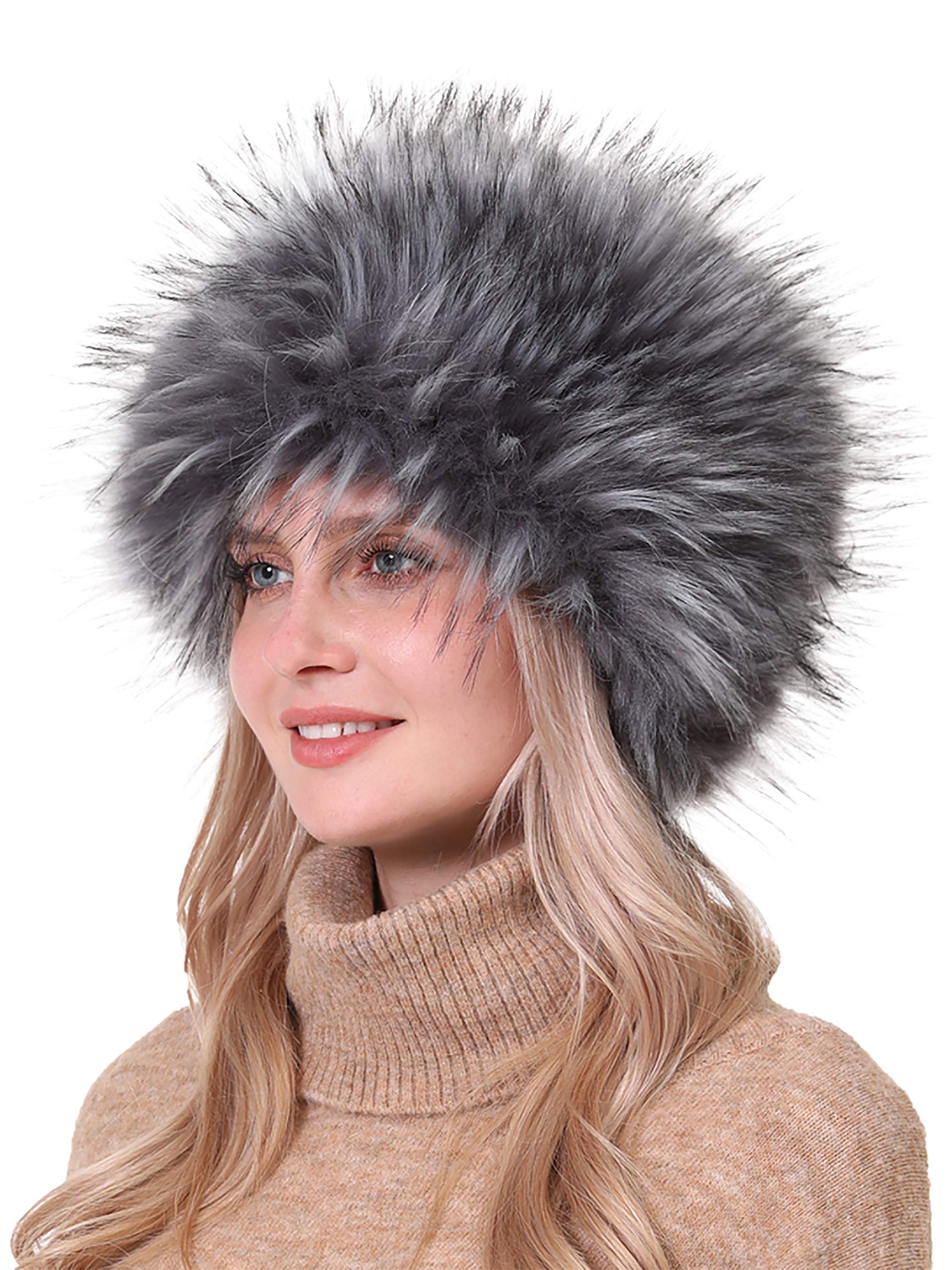 soul young Sombrero de Invierno del Estilo Ruso de la Piel Falsa de Las Mujeres Sombreros de Las Tapas de esquí de la Moda