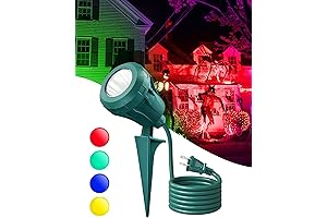 SURAIELEC Outdoor Strobe Lights Waterproof Halloween Decor Spotlight