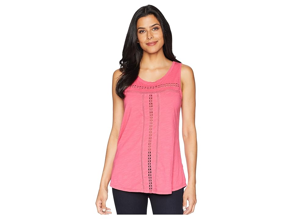 

Mod-o-doc Slub Jersey Swingy Tank Top with Lace Trim (Desert Rose) Women's Sleeveless