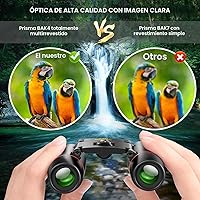 Vista 5 de POLDR Binoculares de bolsillo pequeños 12X25 compactos para adultos, mini binoculares para niños para observación de aves, concierto, teatro, ópera
