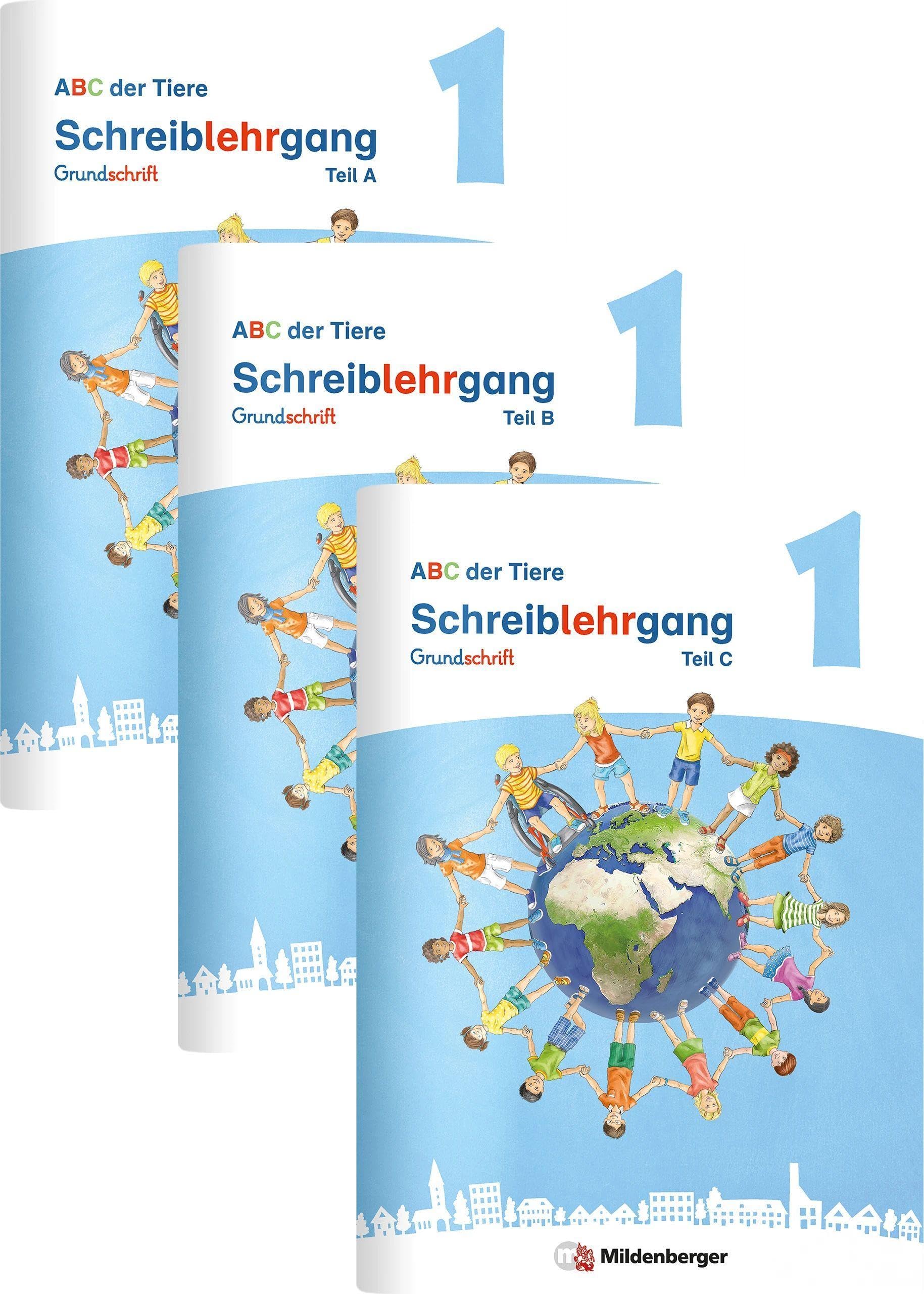 ABC der Tiere 1 Neubearbeitung – Schreiblehrgang Grundschrift, Teil A, B und C (ABC der Tiere 1 - Neubearbeitung 2023)