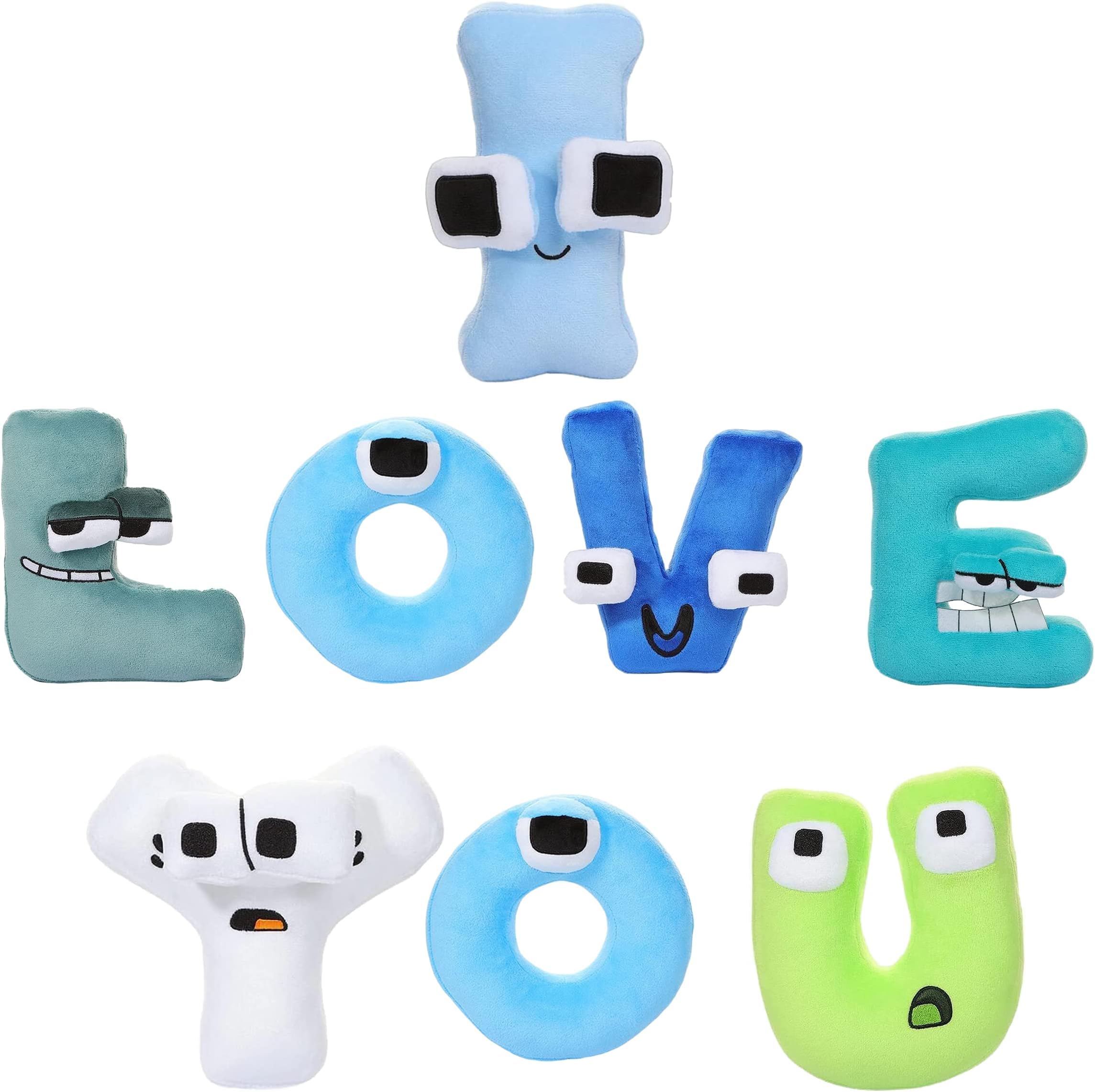 Benolls8PCS Alphabet Lore Plush,Soft Alphabet Lore Educational Letter Toy Stuffed Dolls,Alphabet Lore Plush Animal Toys for Kids,Christmas,Birthday