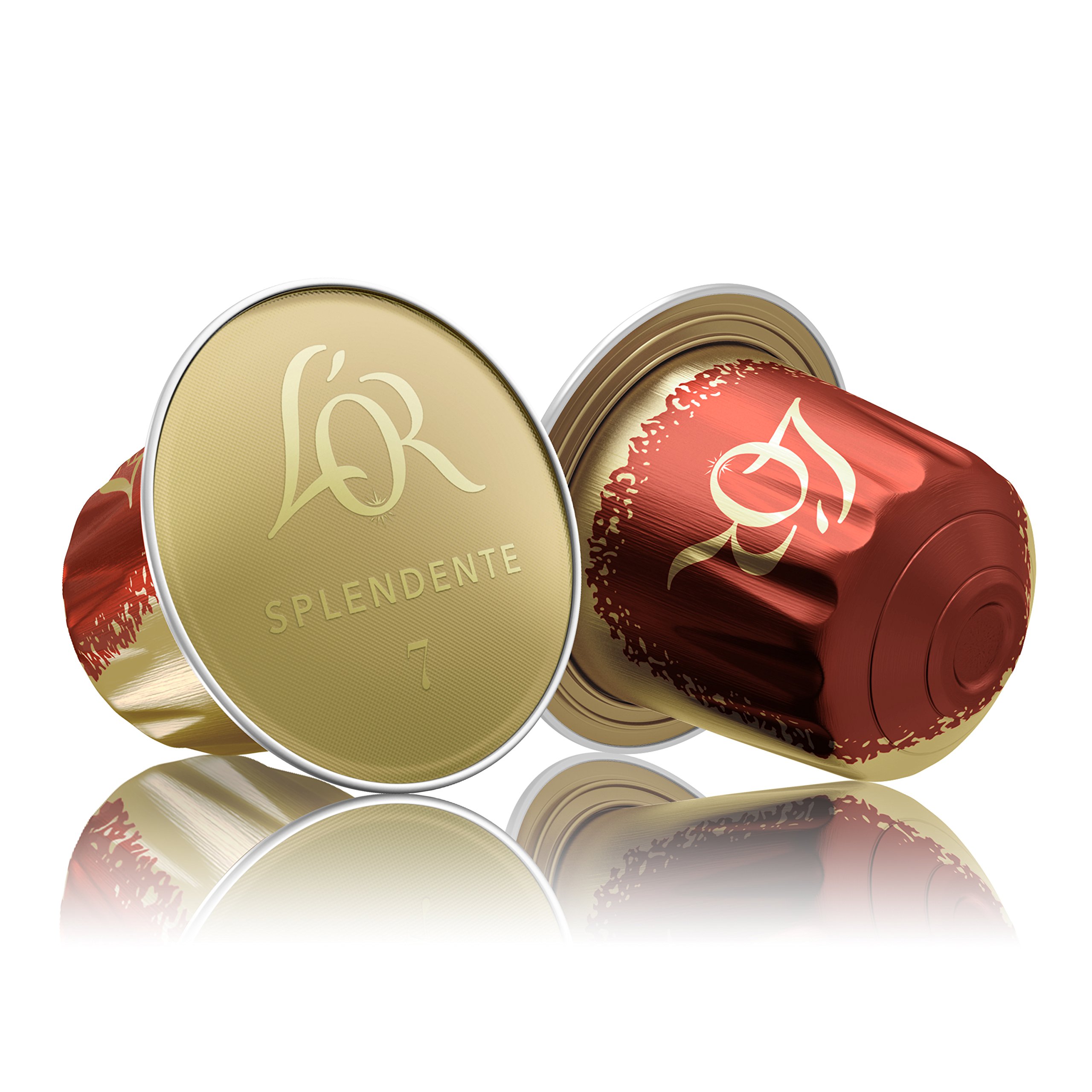 L'Or Espresso Café Splendente – Intensidad 7 – 100 cápsulas de aluminio compatibles con máquinas Nespresso (5 x 20 cápsulas)