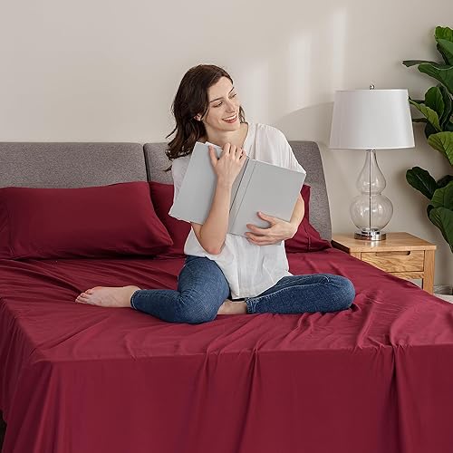 Miniatura 2 de Berkshire Blanket Juego de sábanas de microfibra de 3 piezas, tamaño individual XL, sábana ligera extra suave con bolsillo profundo de hasta 14