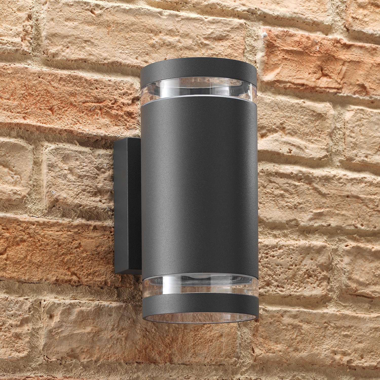Auraglow Indoor/Outdoor Double Up & Down Wall Light - Anthracite Grey - Fitting Only