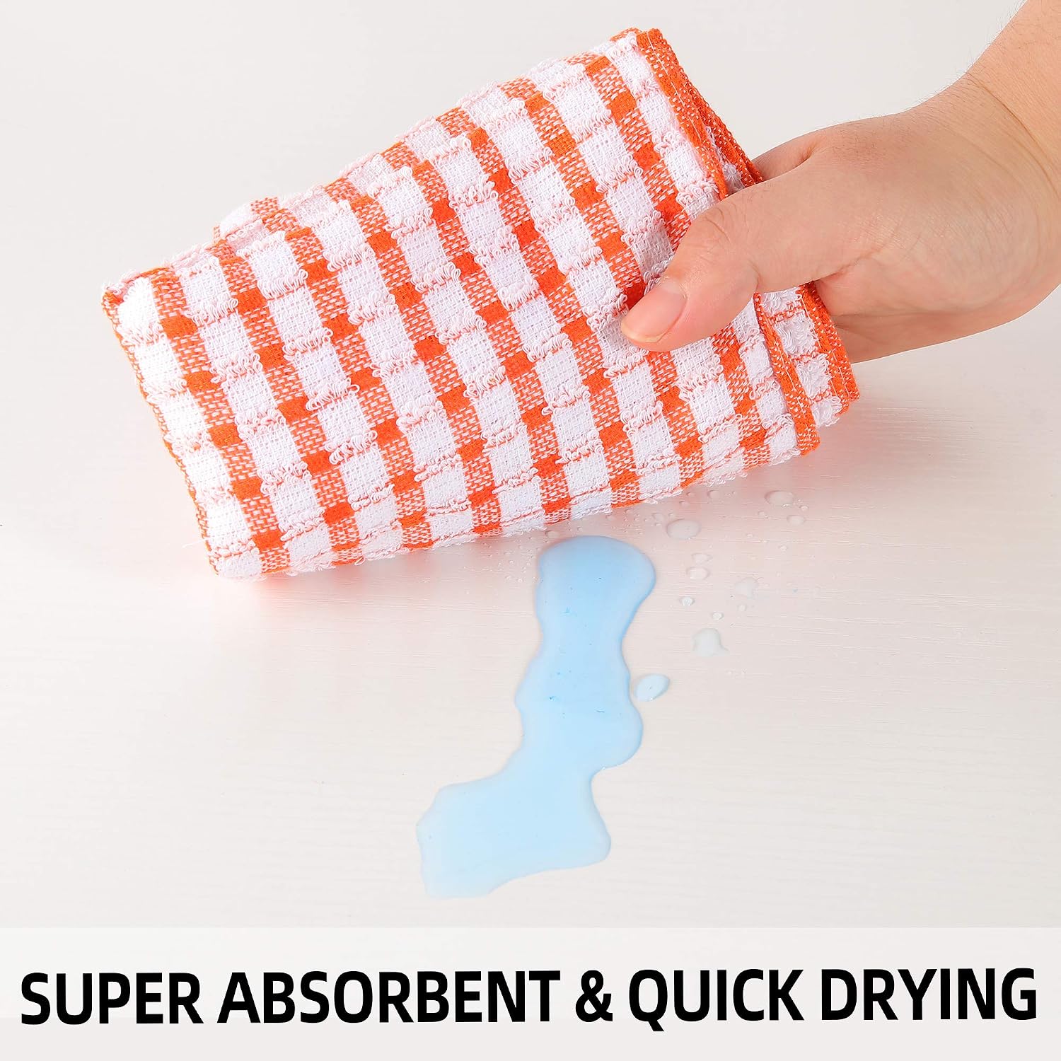 Large Kitchen Towels, 16 Inch x 25 Inch, 4 Pack Quick Drying Kitchen Dish Towels for Washing Drying Dishes and Household