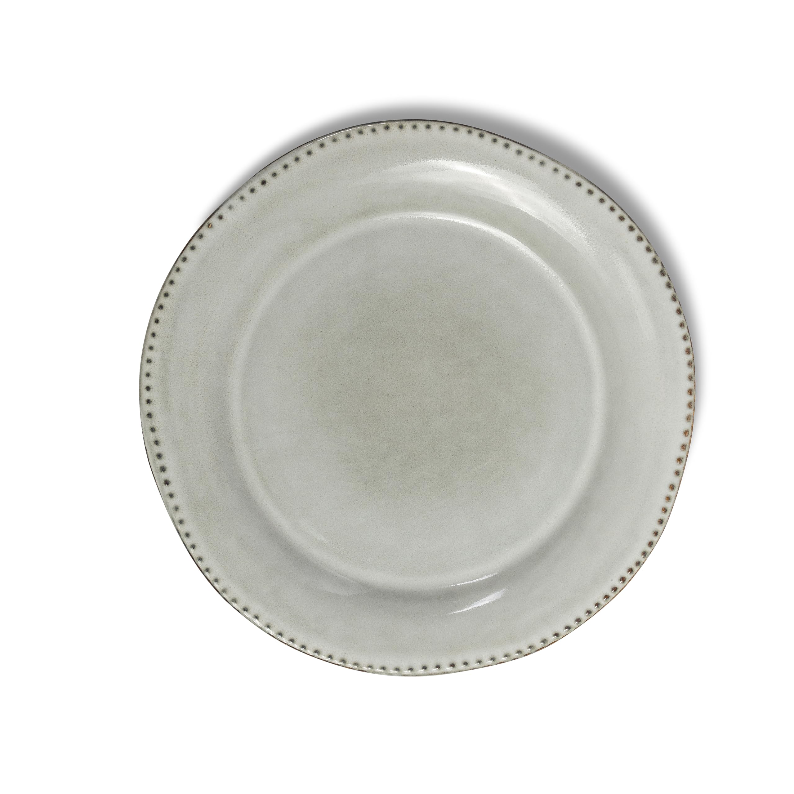 Vidi Piatto Platos de Cena Juego de 6 - Ø27,5 cm – Juego de platos de 6 piezas – Plato de desayuno – Vajilla para 6 personas - Blanco perla